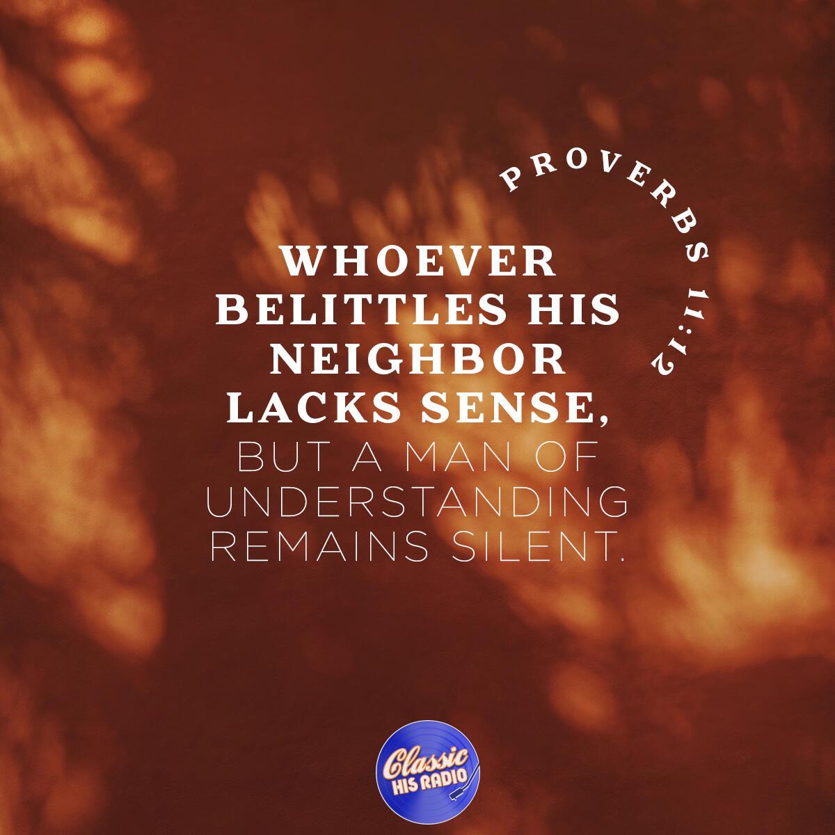 Proverbs 11:12 - Verse of the Day