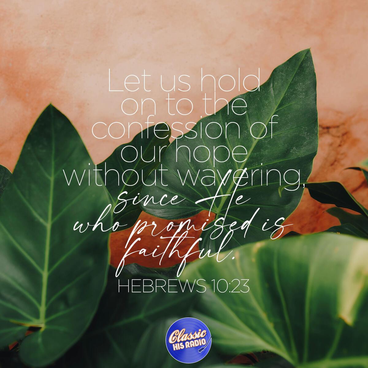 Hebrews 10:23 - Verse of the Day