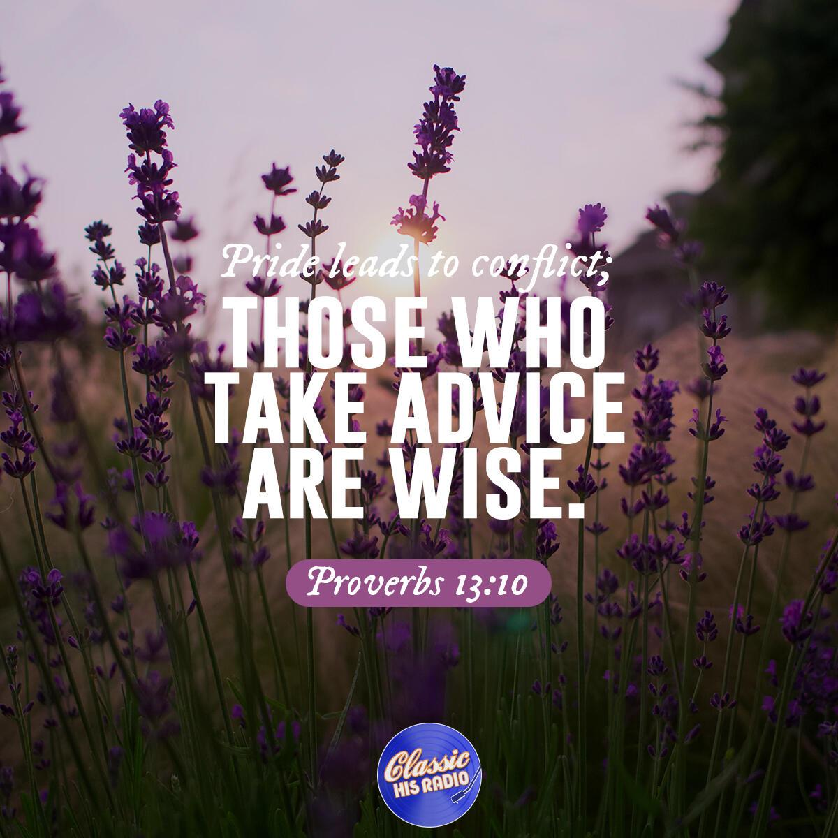 Proverbs 13:10 - Verse of the Day