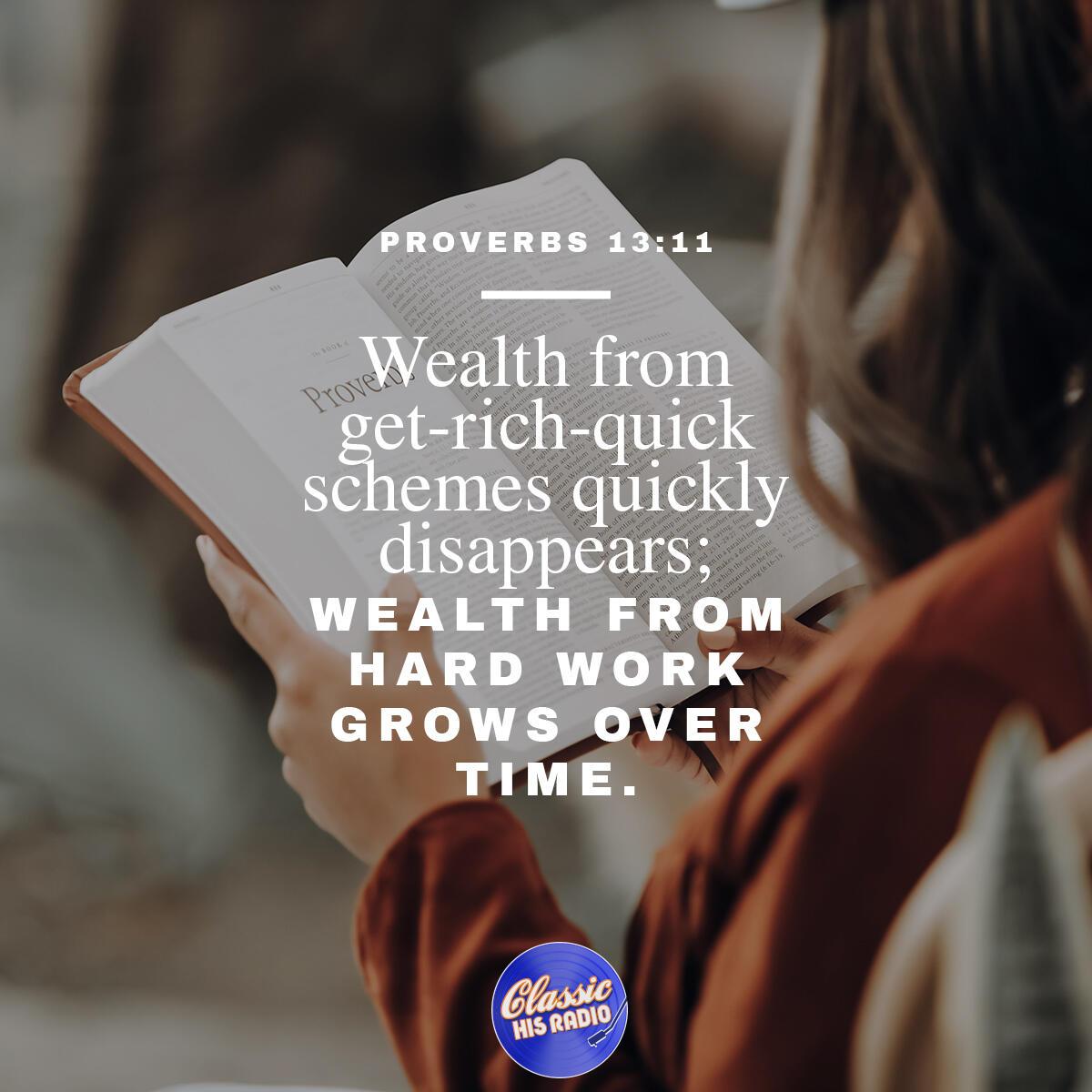 Proverbs 13:11 - Verse of the Day