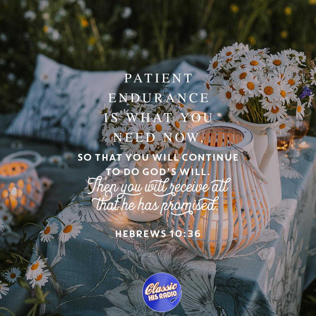 Hebrews 10:36 - Verse of the Day