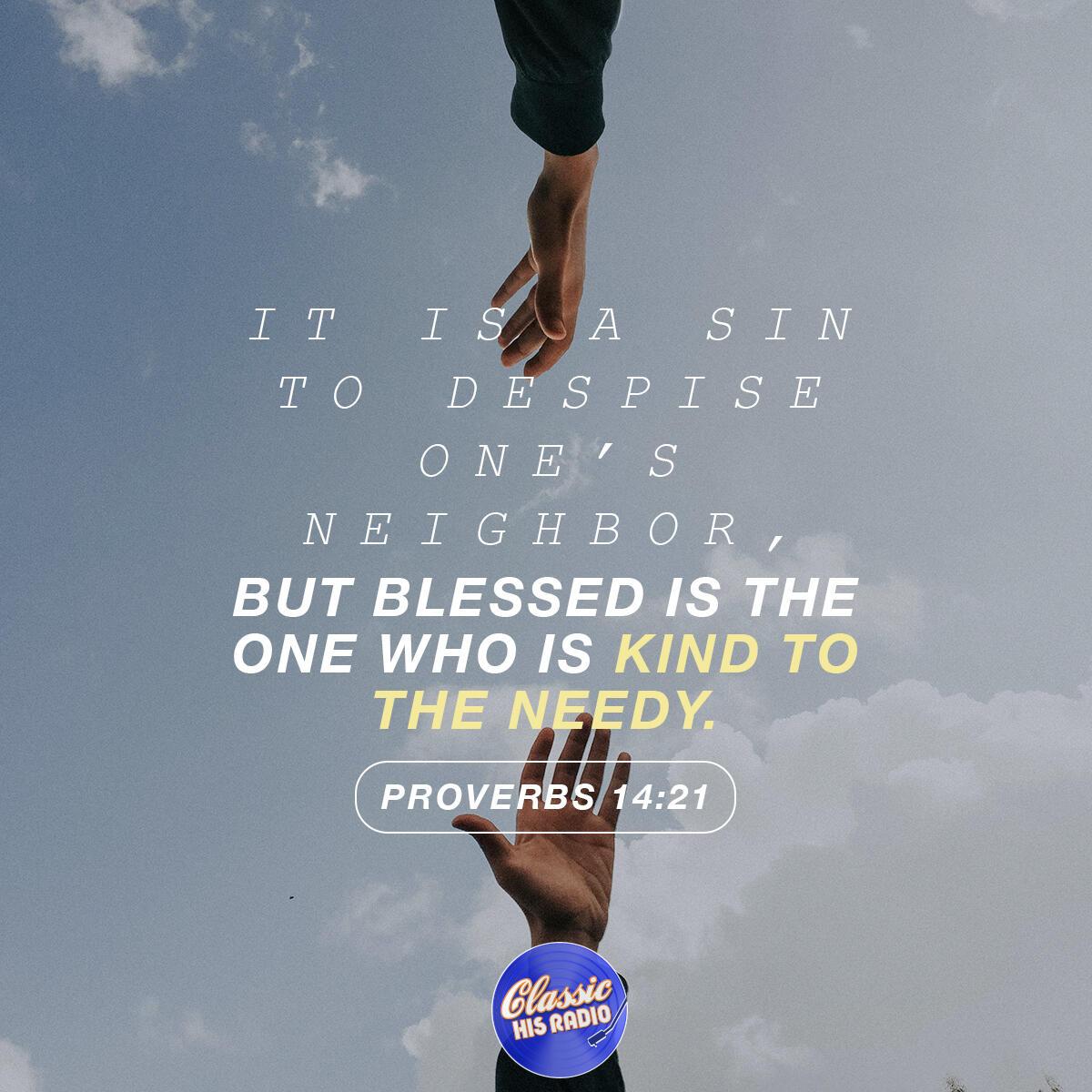 Proverbs 14:21 - Verse of the Day