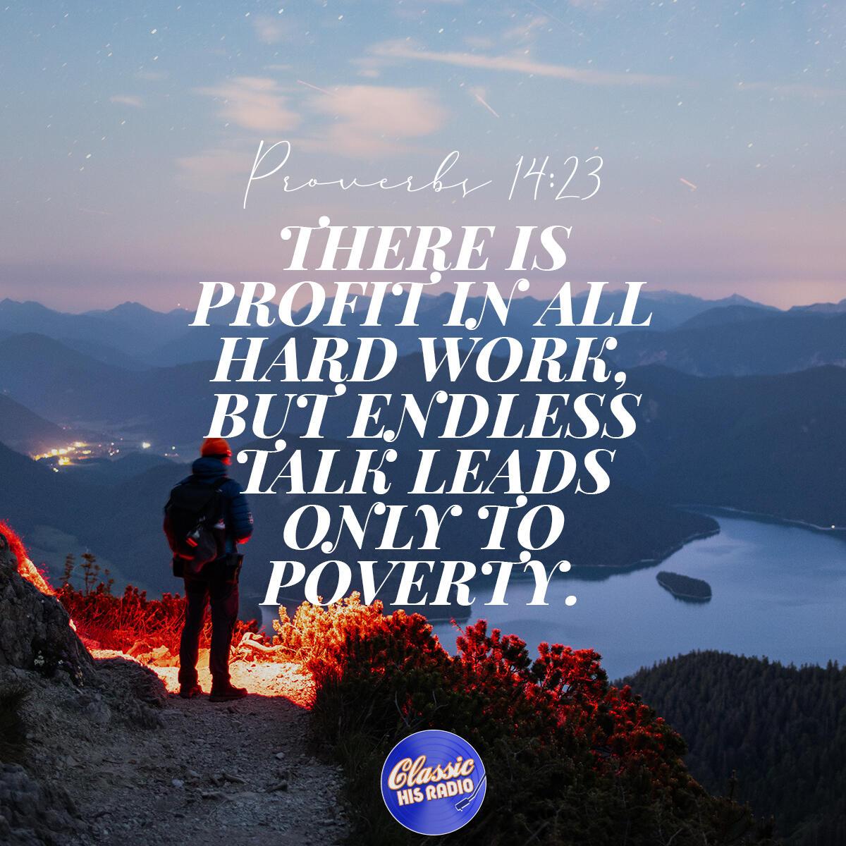 Proverbs 14:23 - Verse of the Day