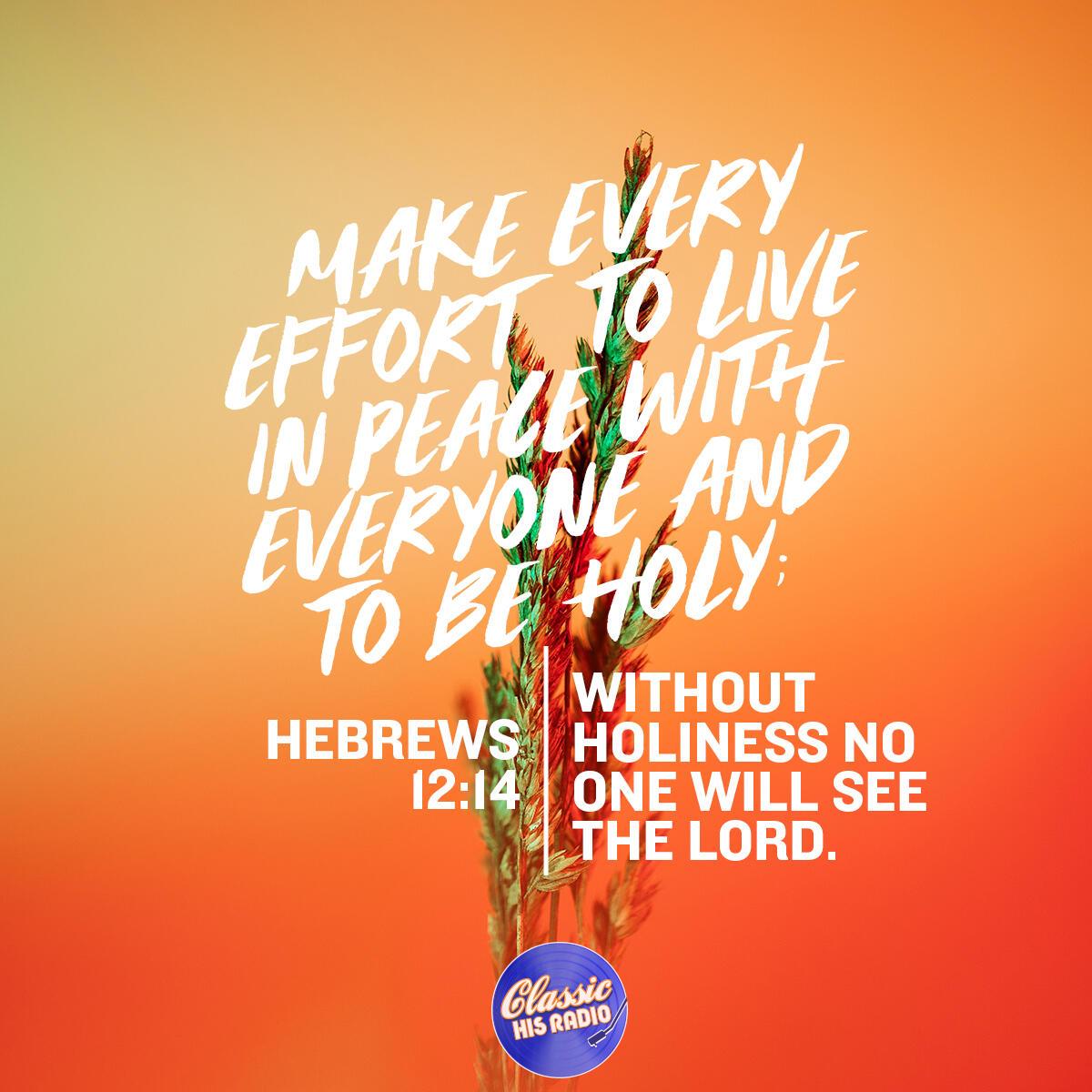 Hebrews 12:14 - Verse of the Day