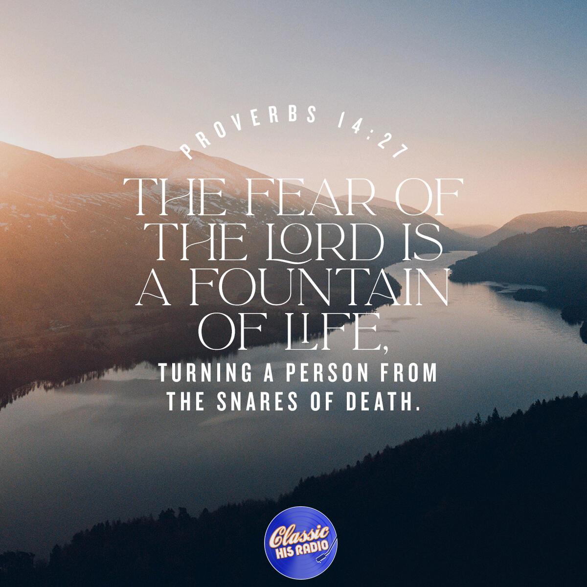 Proverbs 14:27 - Verse of the Day
