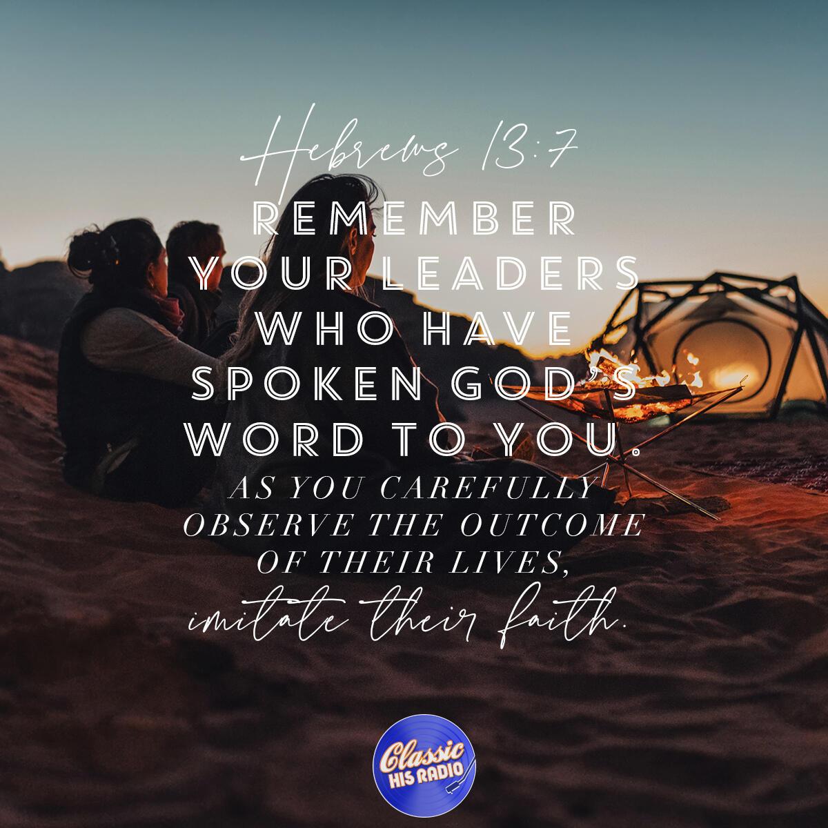 Hebrews 13:7 - Verse of the Day