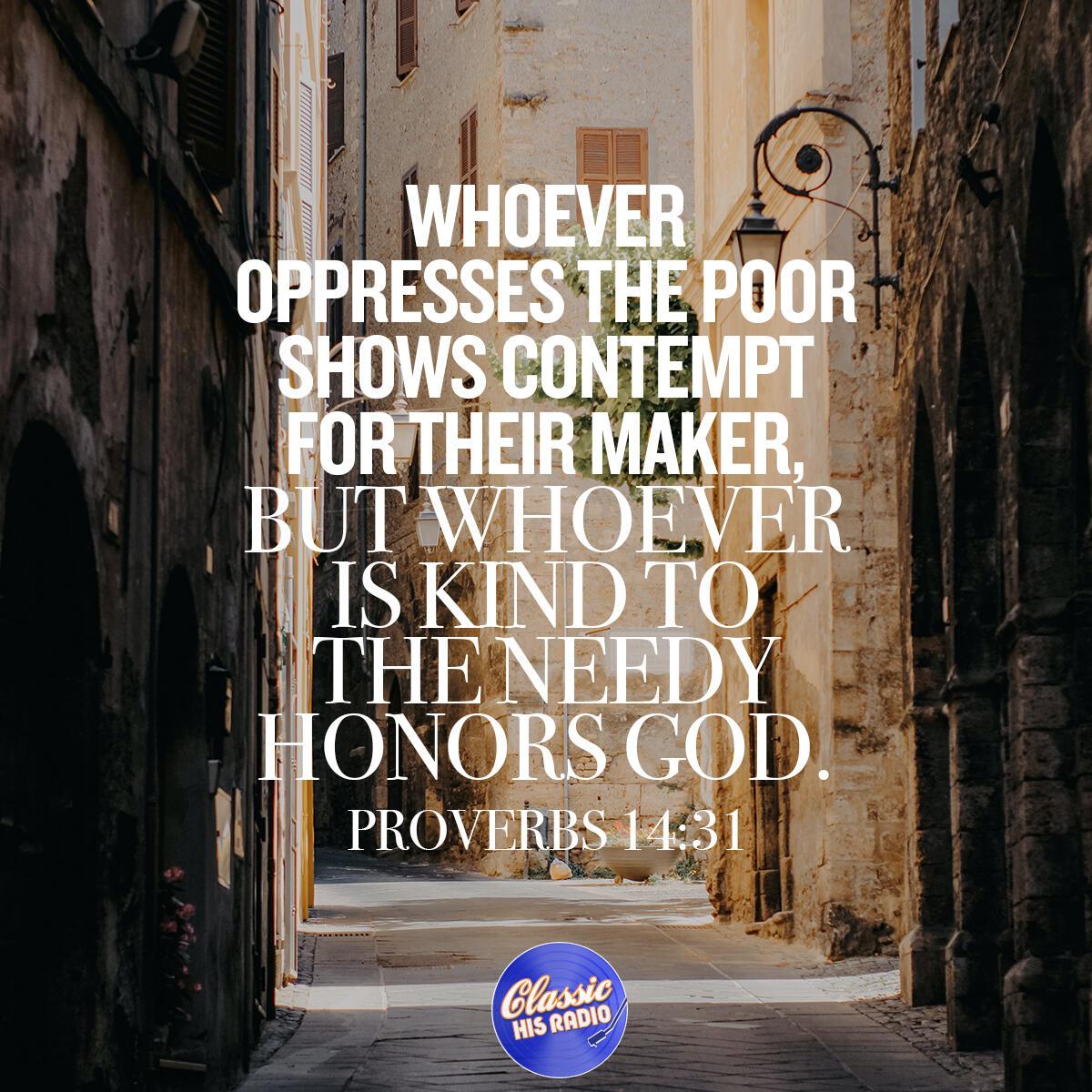 Proverbs 14:31 - Verse of the Day