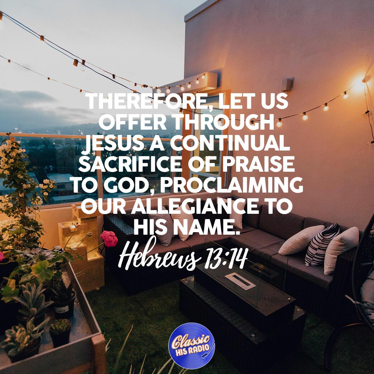 Hebrews 13:15 - Verse of the Day
