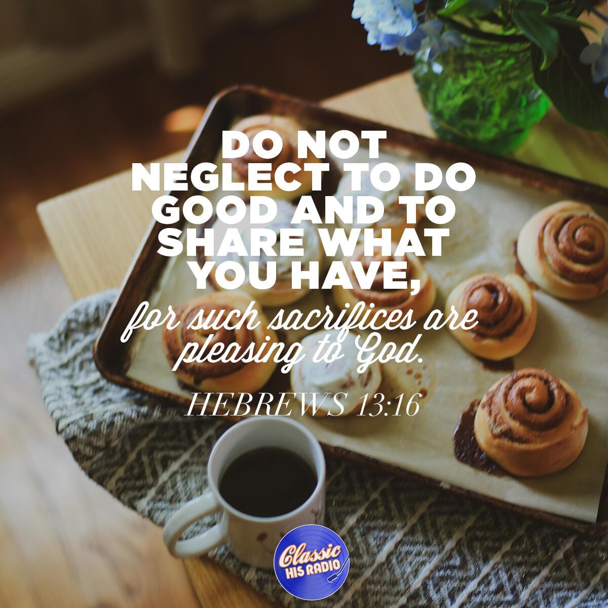 Hebrews 13:16 - Verse of the Day