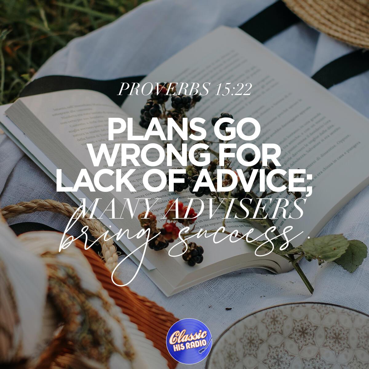 Proverbs 15:22 - Verse of the Day