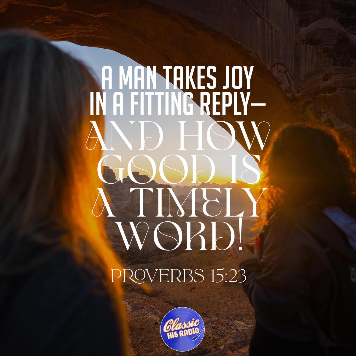 Proverbs 15:23 - Verse of the Day