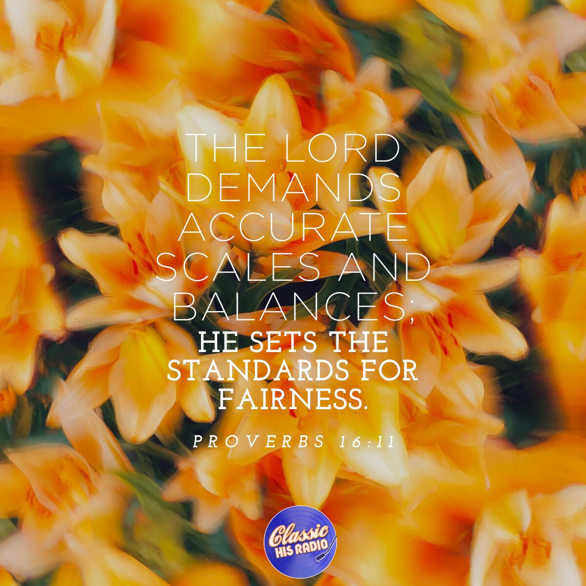 Proverbs 16:11 - Verse of the Day
