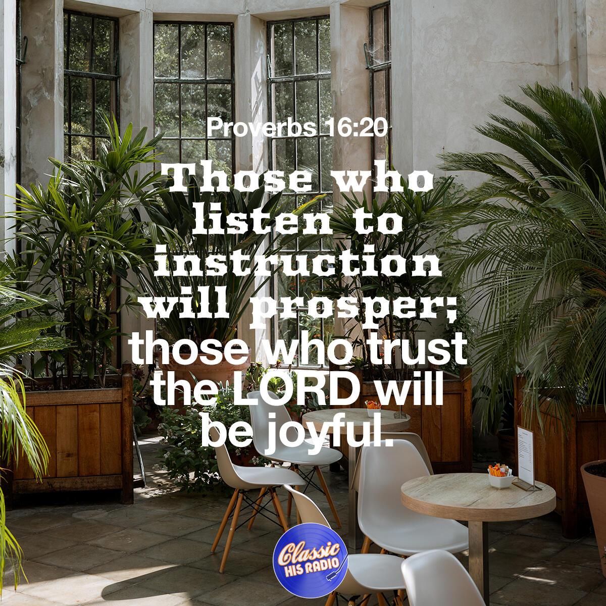 Proverbs 16:20 - Verse of the Day