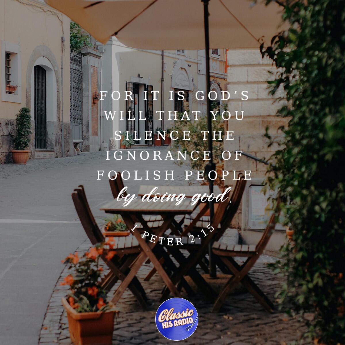 1 Peter 2:15 - Verse of the Day