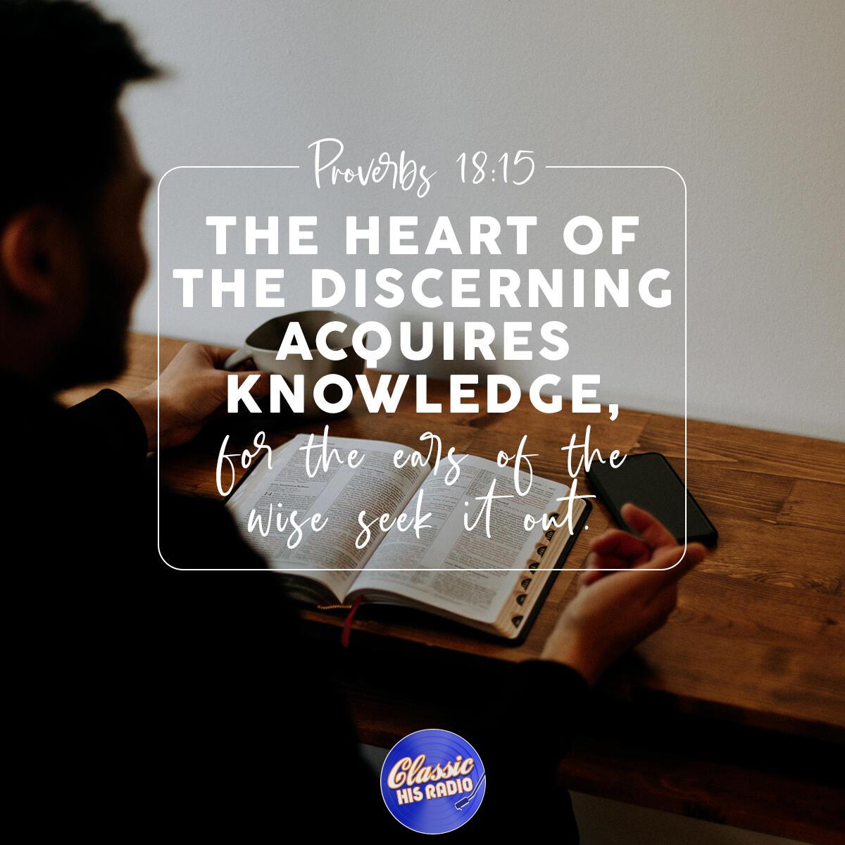 Proverbs 18:15 - Verse of the Day