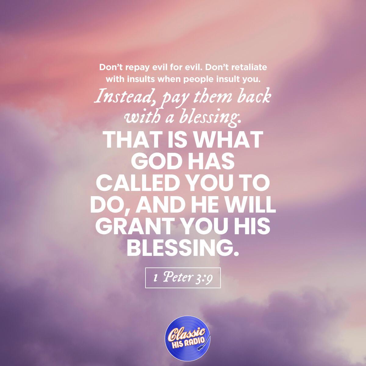 1 Peter 3:9 - Verse of the Day