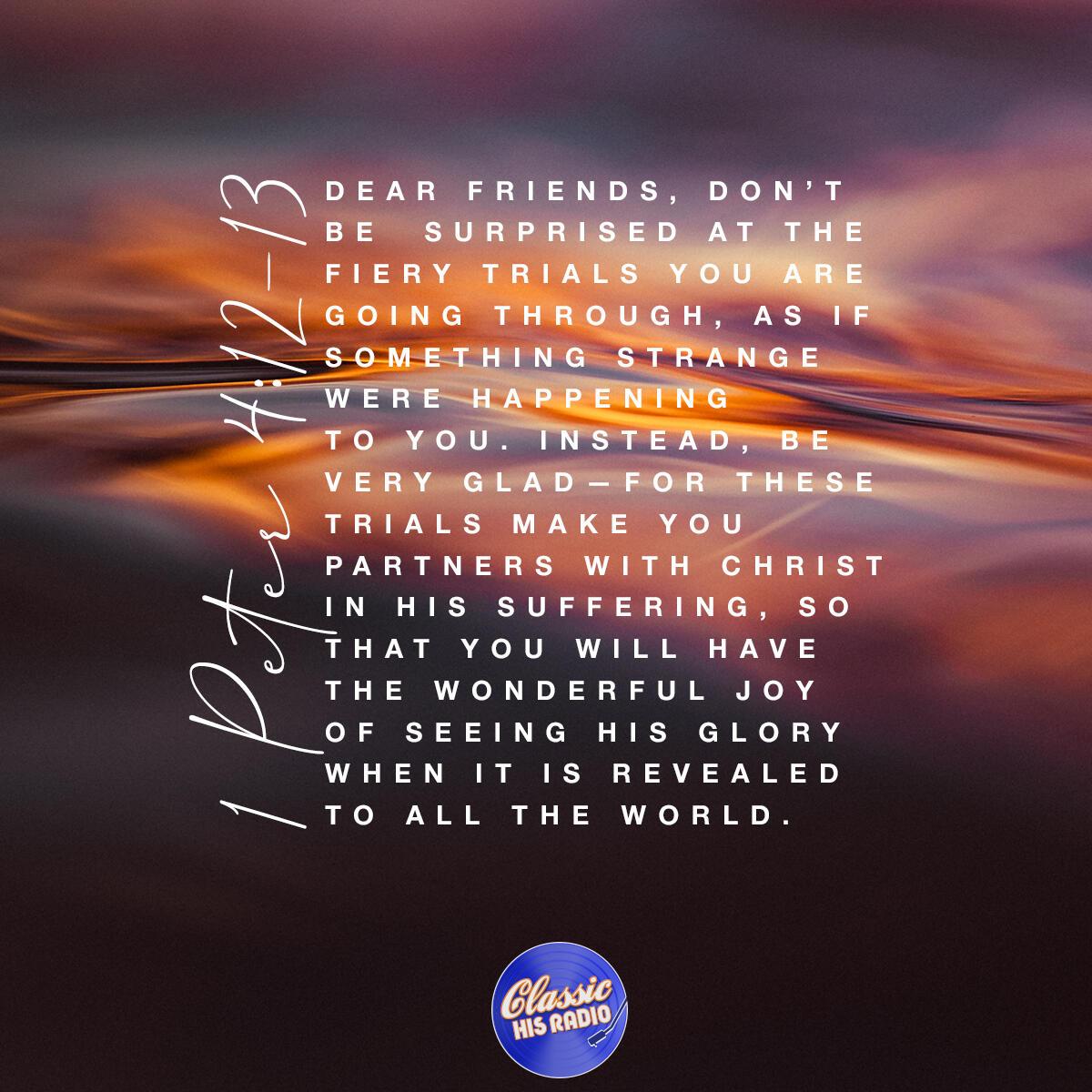 1 Peter 4:12-13 - Verse of the Day