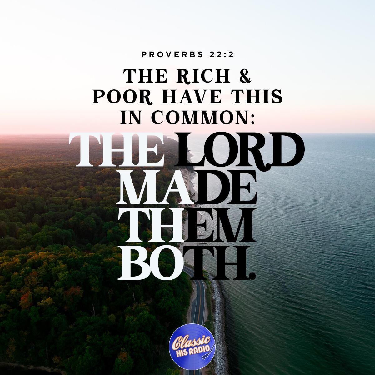 Proverbs 22:2 - Verse of the Day