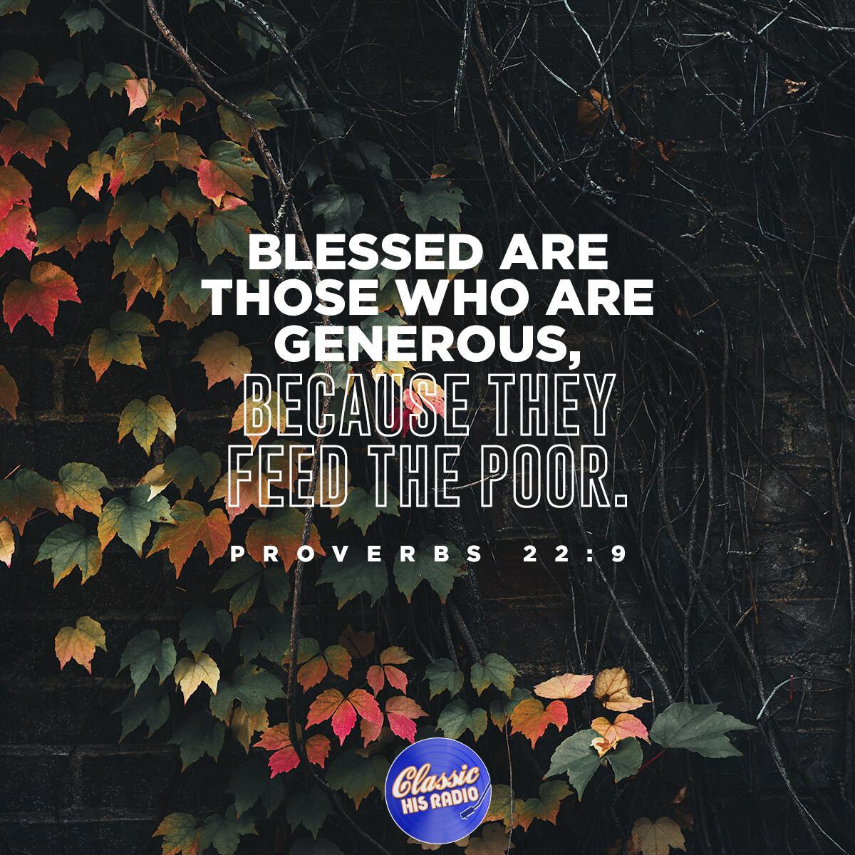 Proverbs 22:9 - Verse of the Day
