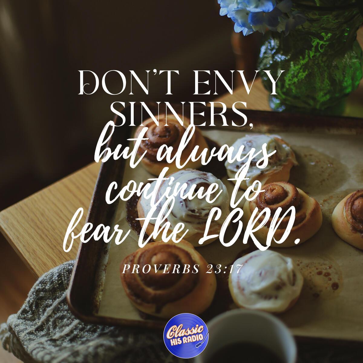 Proverbs 23:17 - Verse of the Day