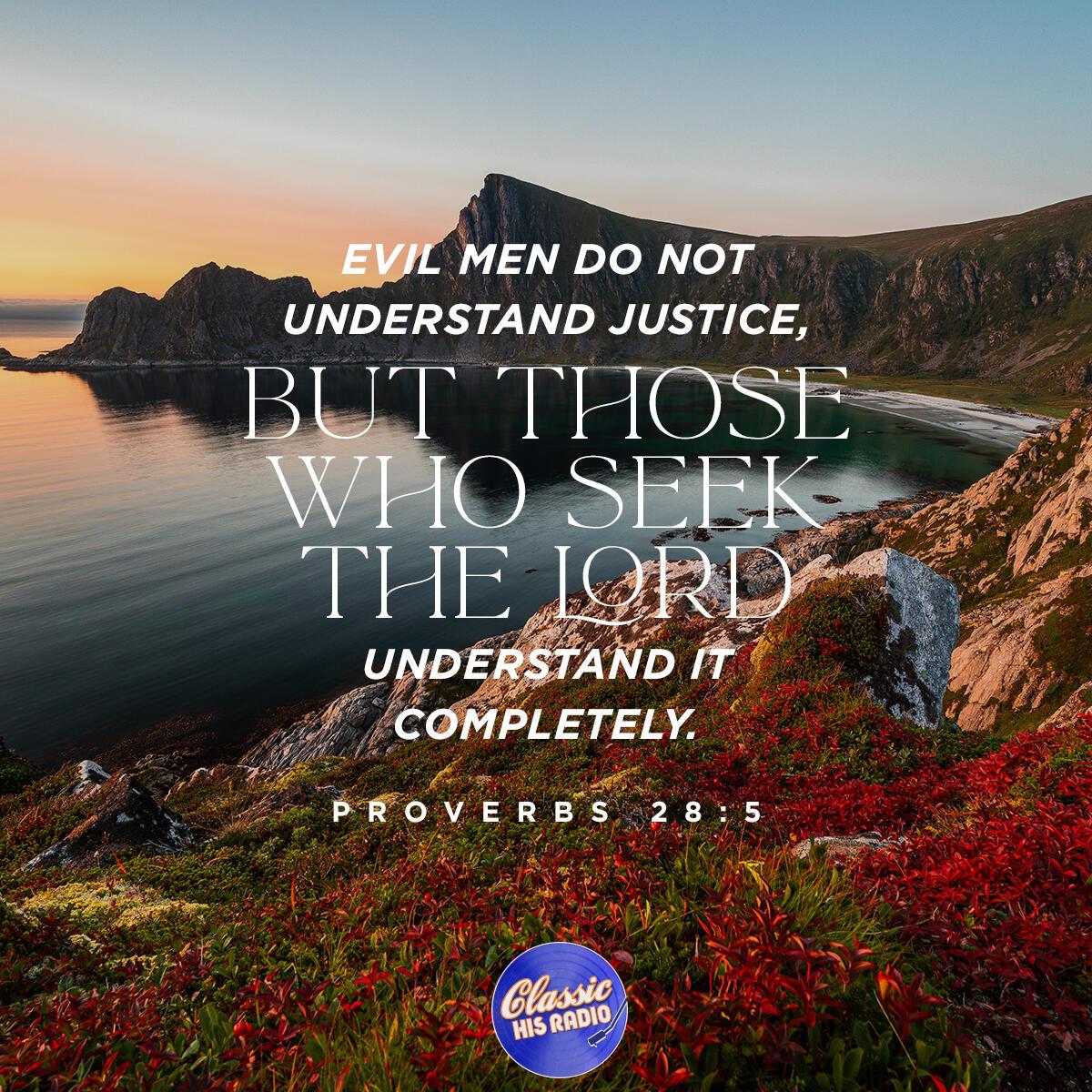 Proverbs 28:5 - Verse of the Day