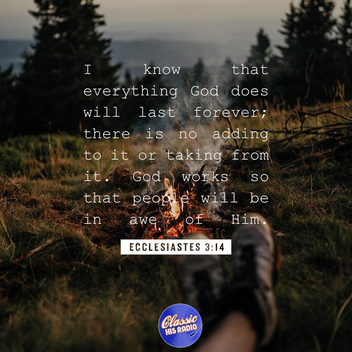 Ecclesiastes 3:14 - Verse of the Day