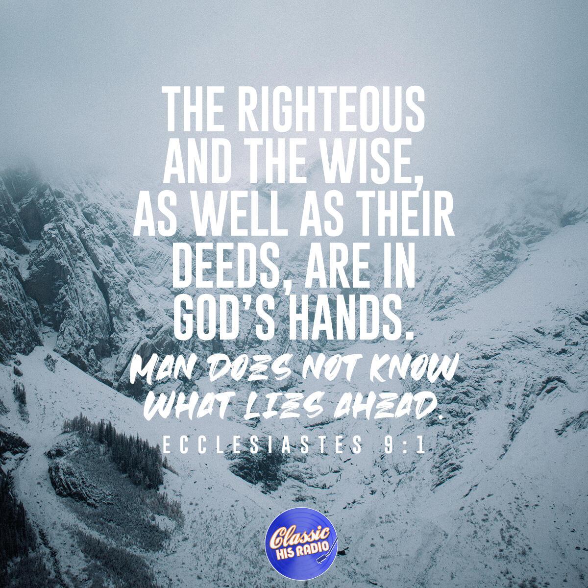 Ecclesiastes 9:1 - Verse of the Day