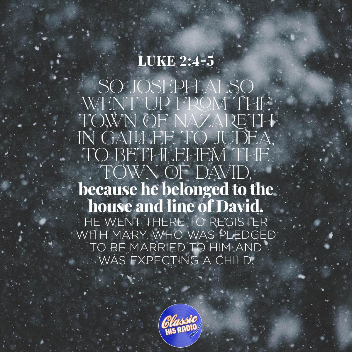 Luke 2:4-5 - Verse of the Day