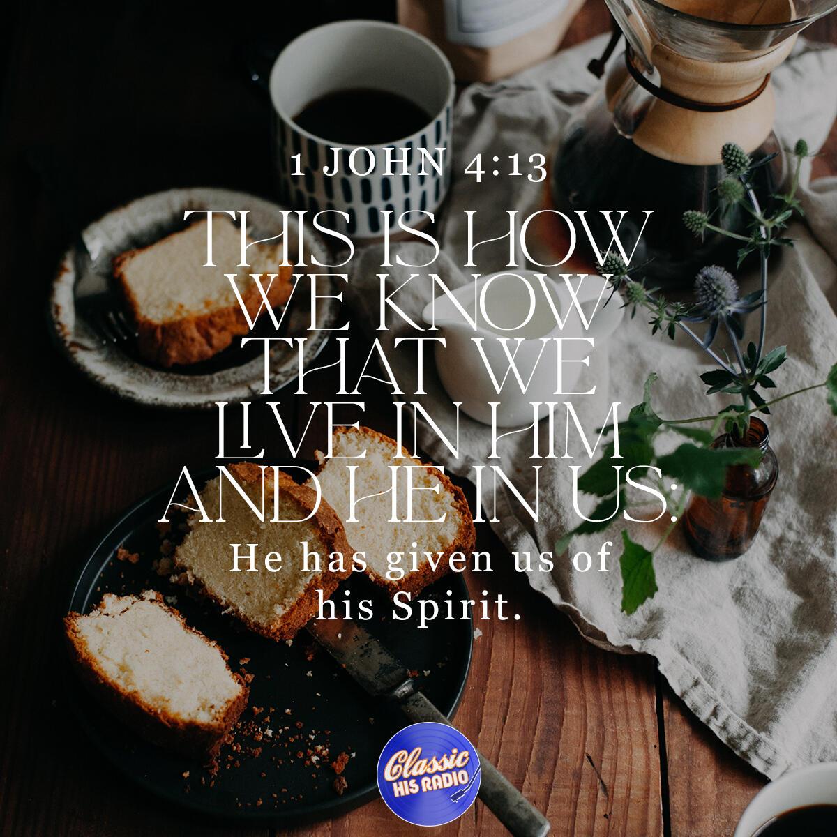 1 John 4:13 - Verse of the Day