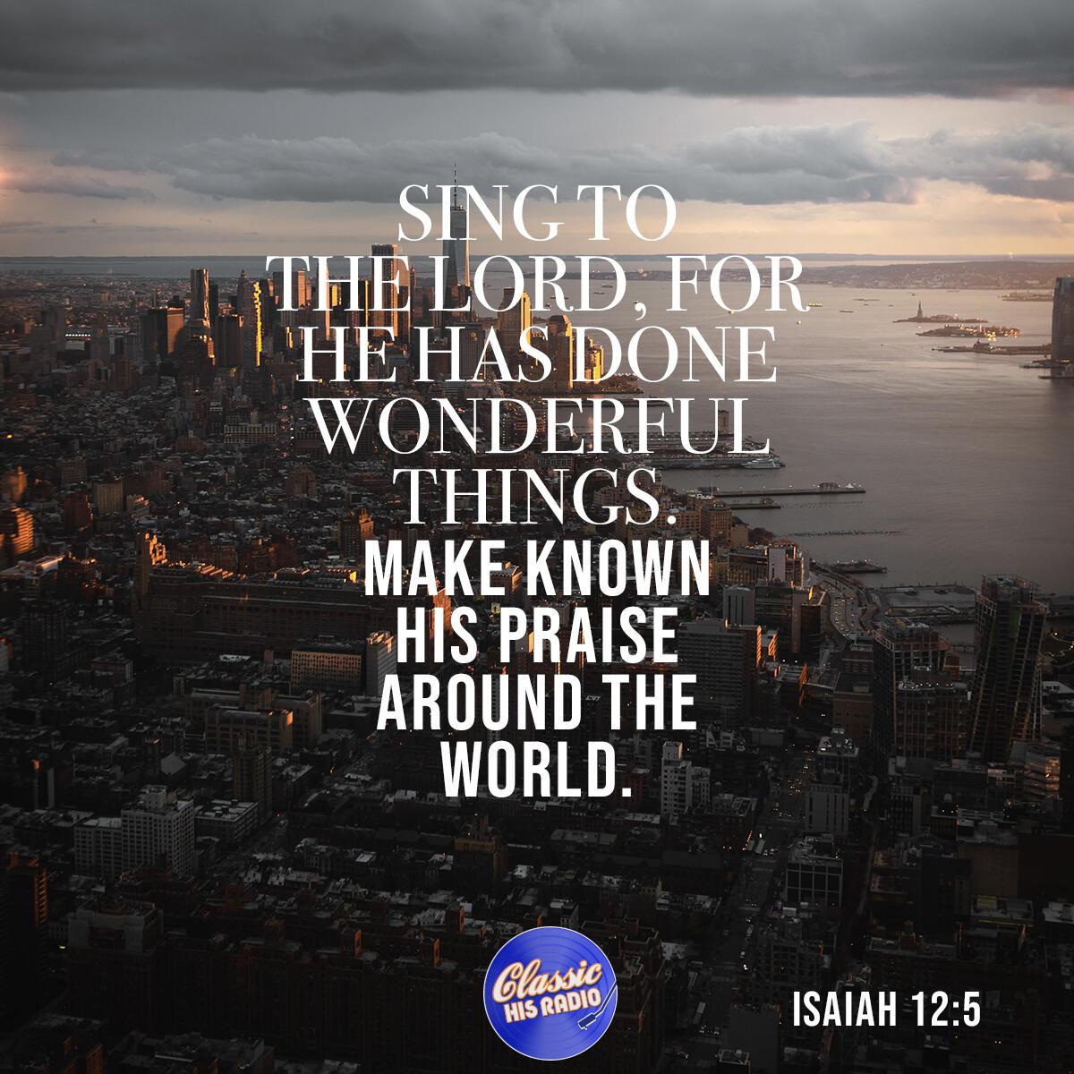 Isaiah 12:5 - Verse of the Day