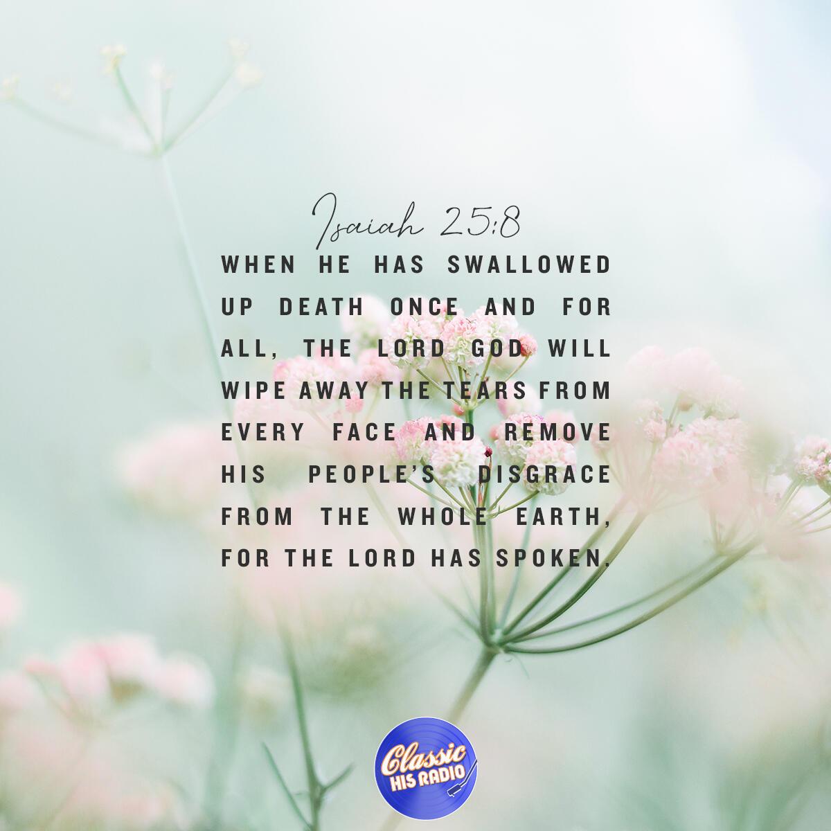 Isaiah 25:8 - Verse of the Day