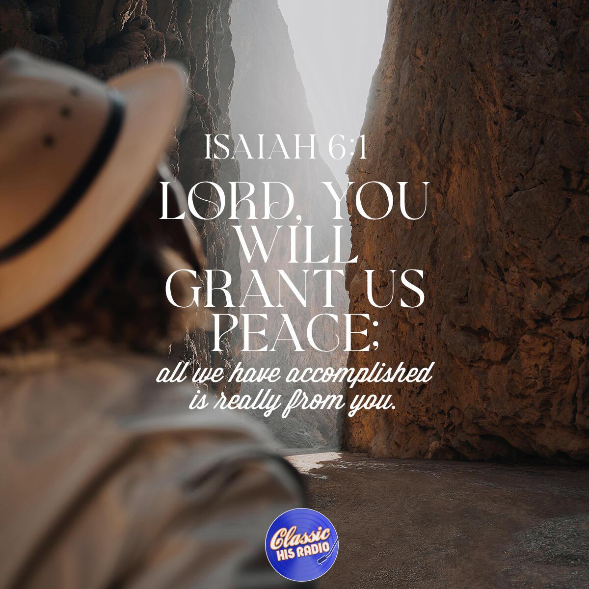 Isaiah 26:12 - Verse of the Day
