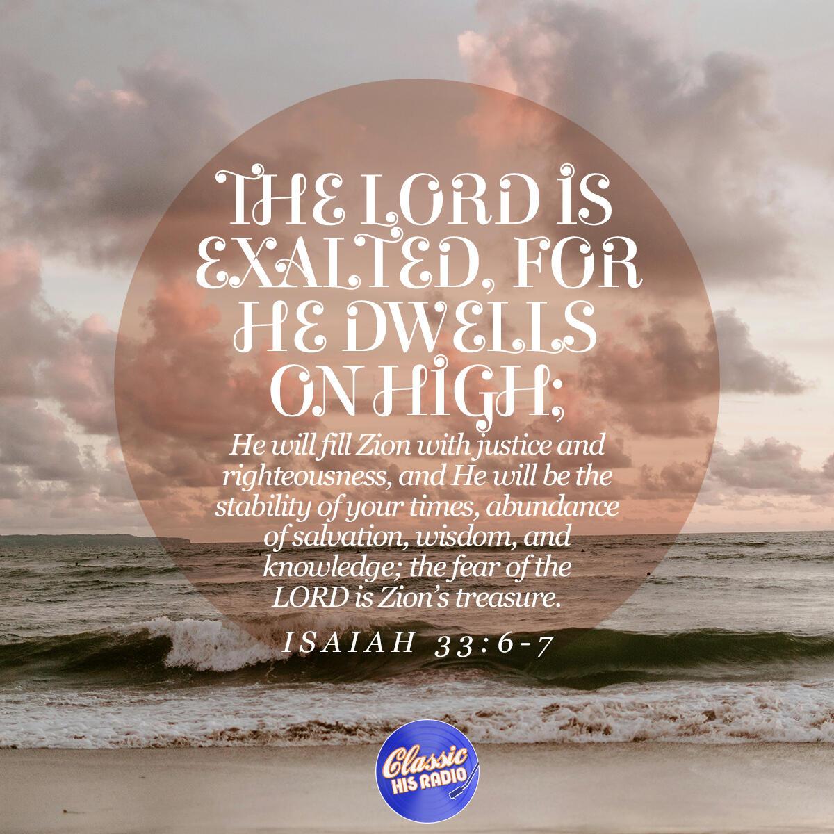 Isaiah 33:6-7 - Verse of the Day