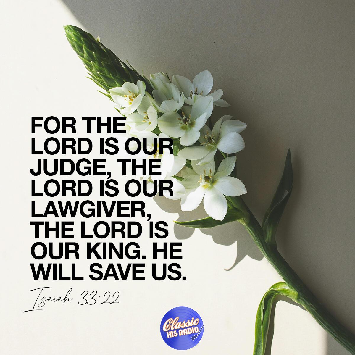 Isaiah 33:22 - Verse of the Day