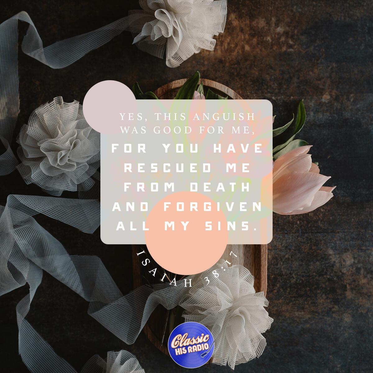 Isaiah 38:17 - Verse of the Day