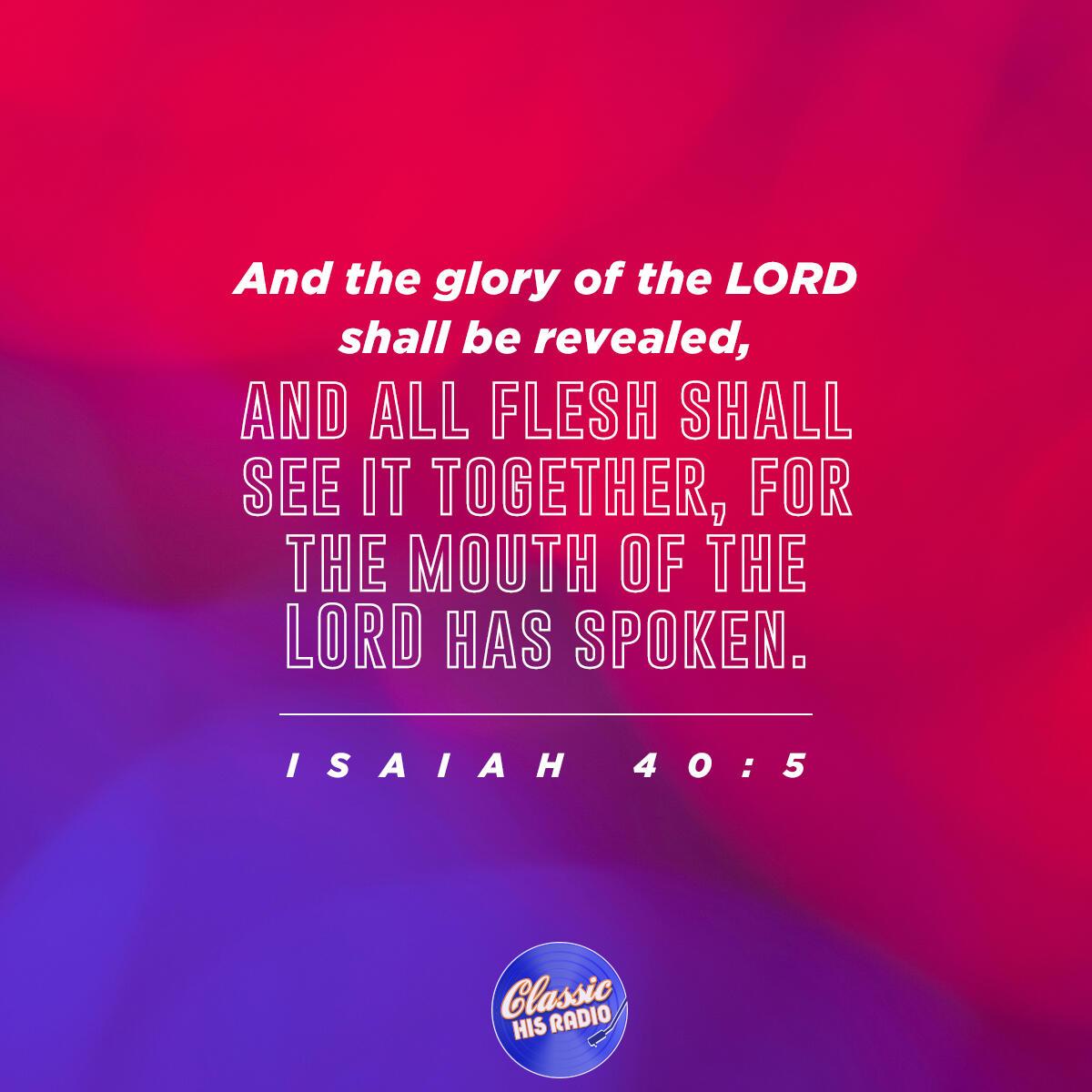 Isaiah 40:5 - Verse of the Day