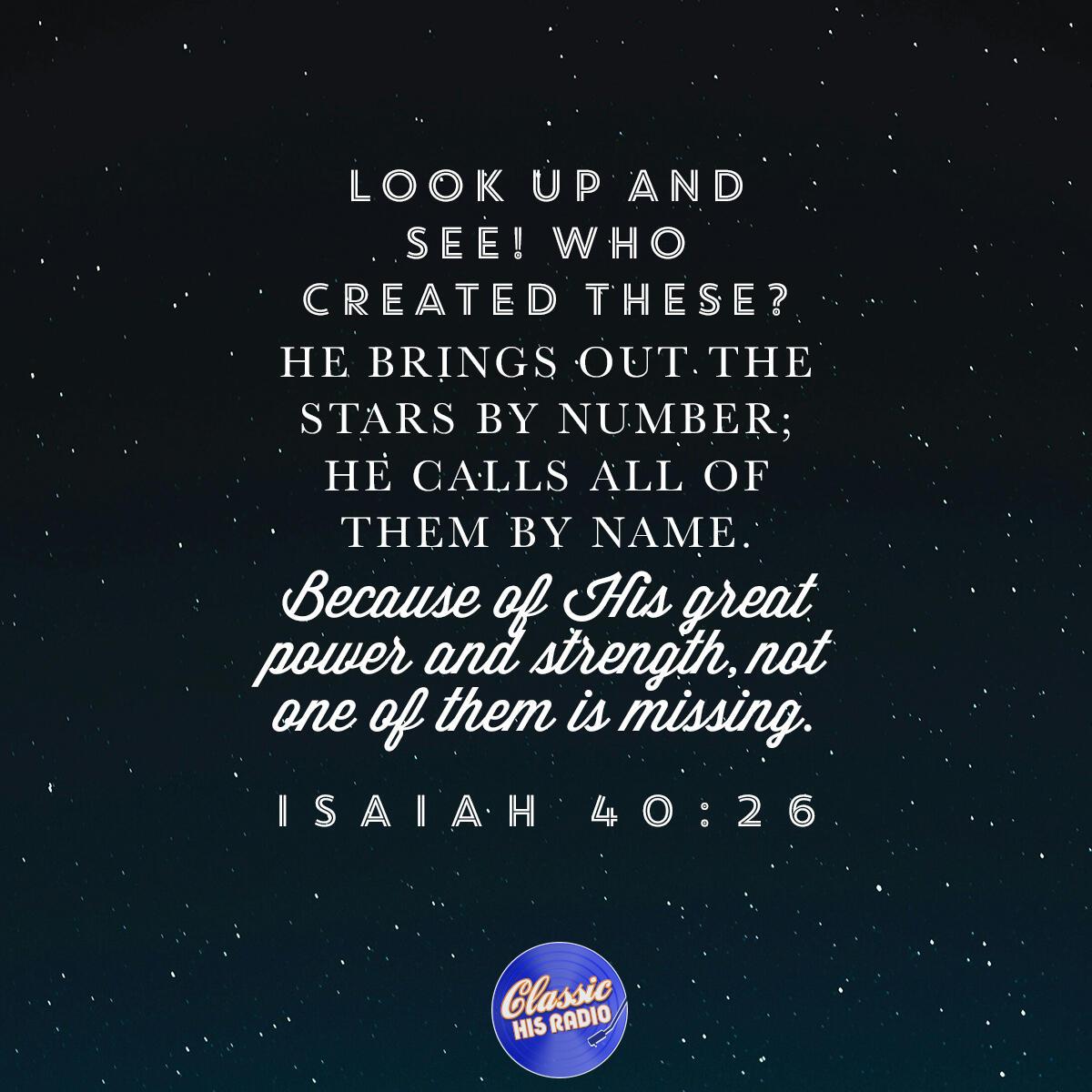 Isaiah 40:26 - Verse of the Day