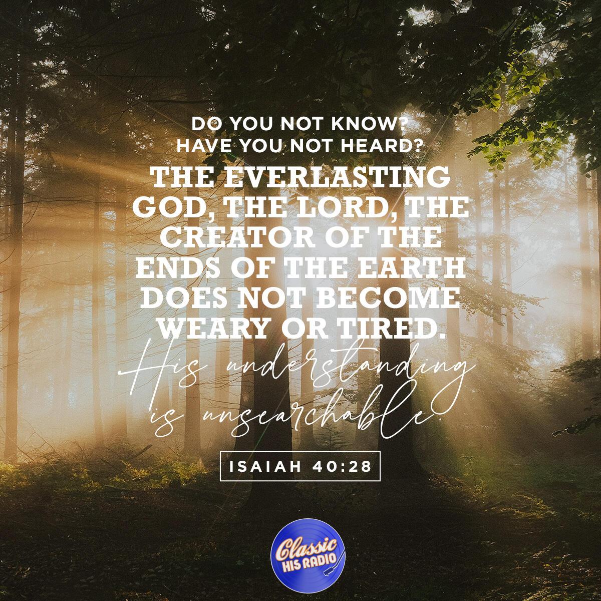 Isaiah 40:28 - Verse of the Day