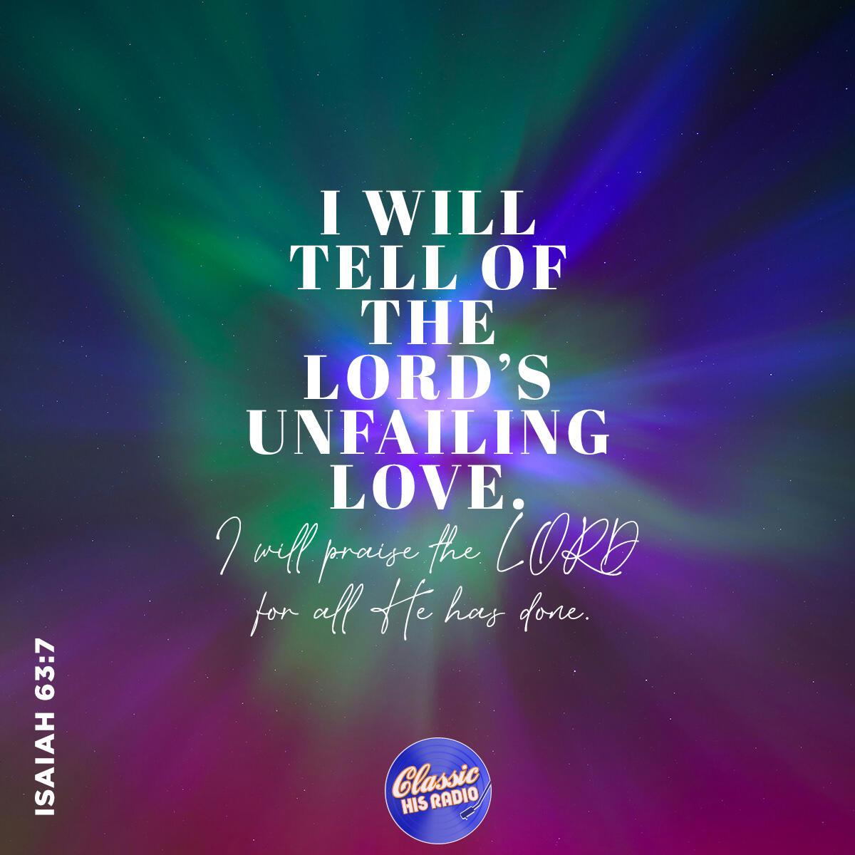 Isaiah 63:7 - Verse of the Day