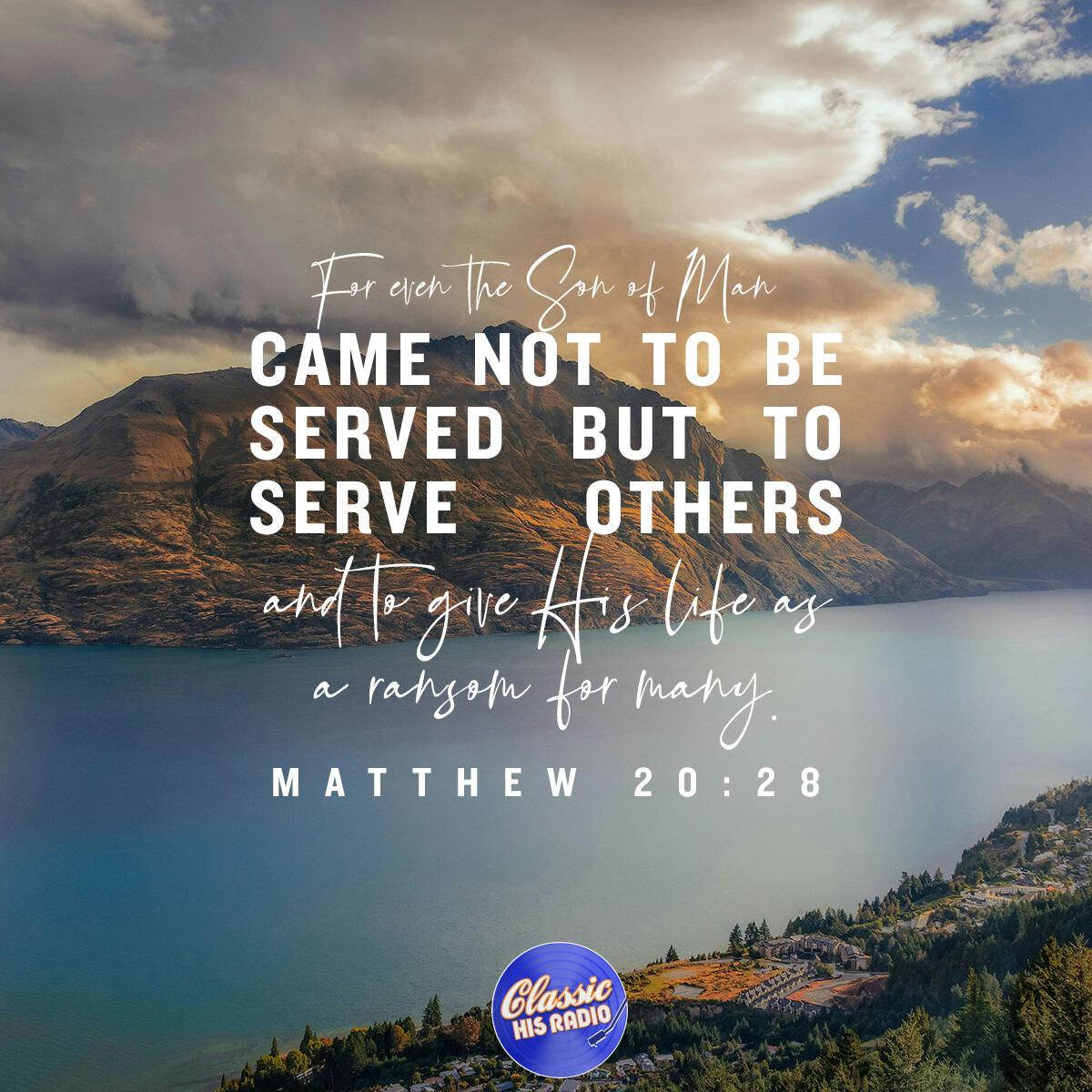 Matthew 20:28 - Verse of the Day