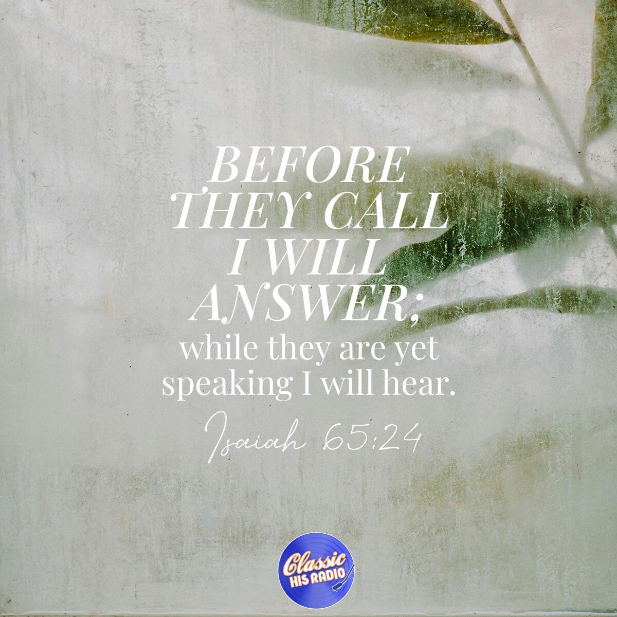 Isaiah 65:24 - Verse of the Day