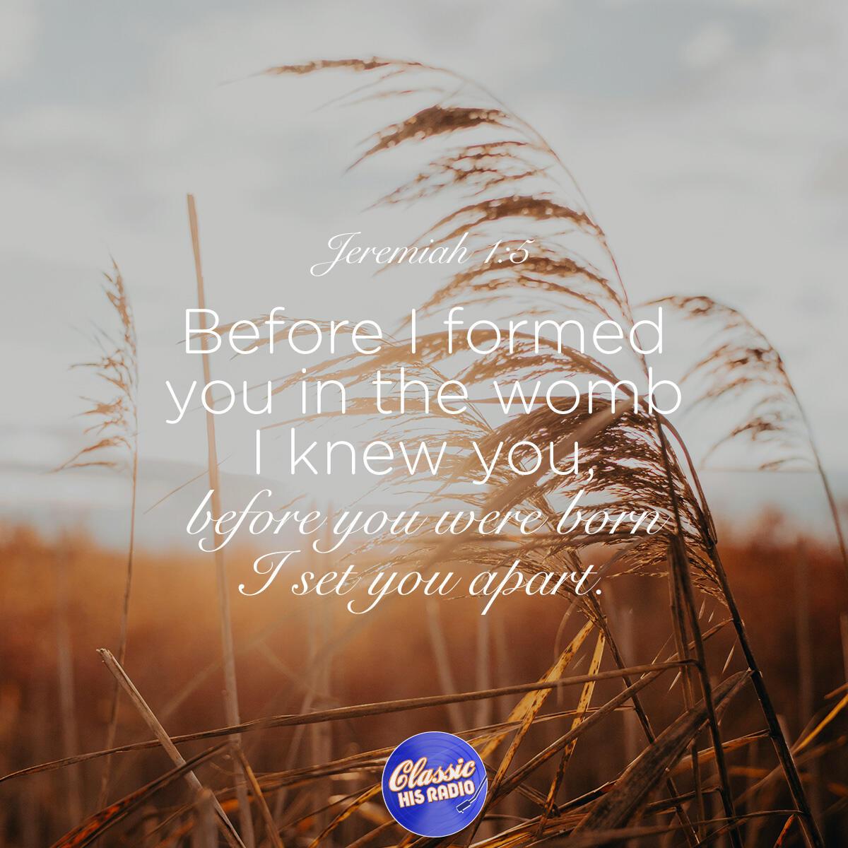 Jeremiah 1:5 - Verse of the Day