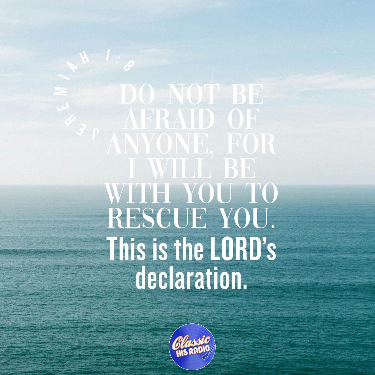 Jeremiah 1:8 - Verse of the Day