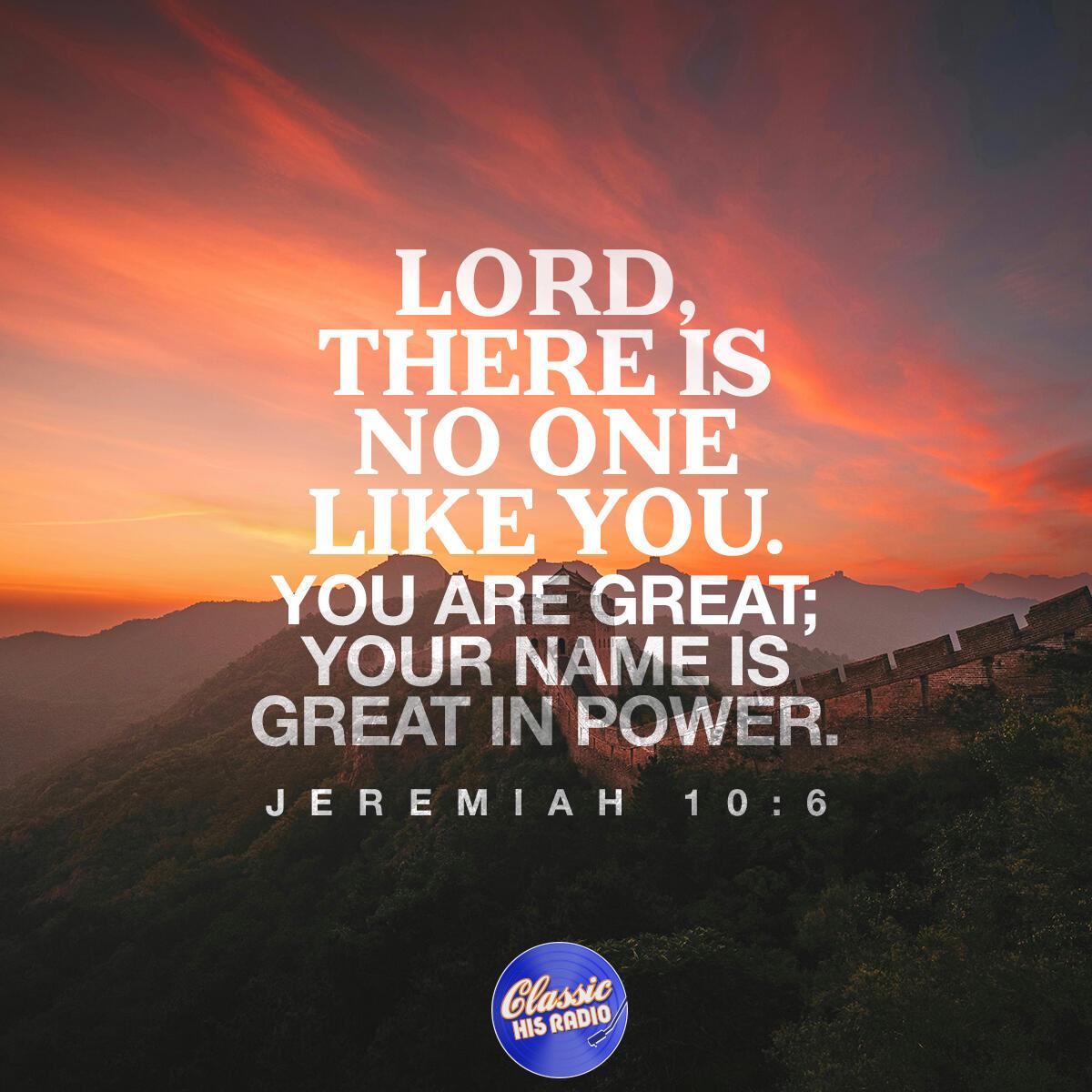 Jeremiah 10:6 - Verse of the Day