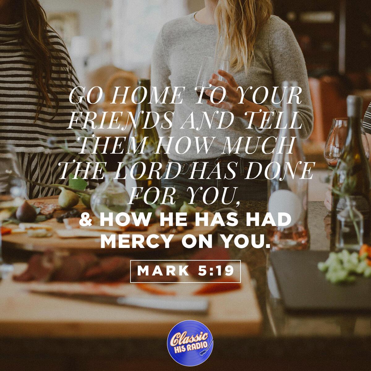 Mark 5:19 - Verse of the Day