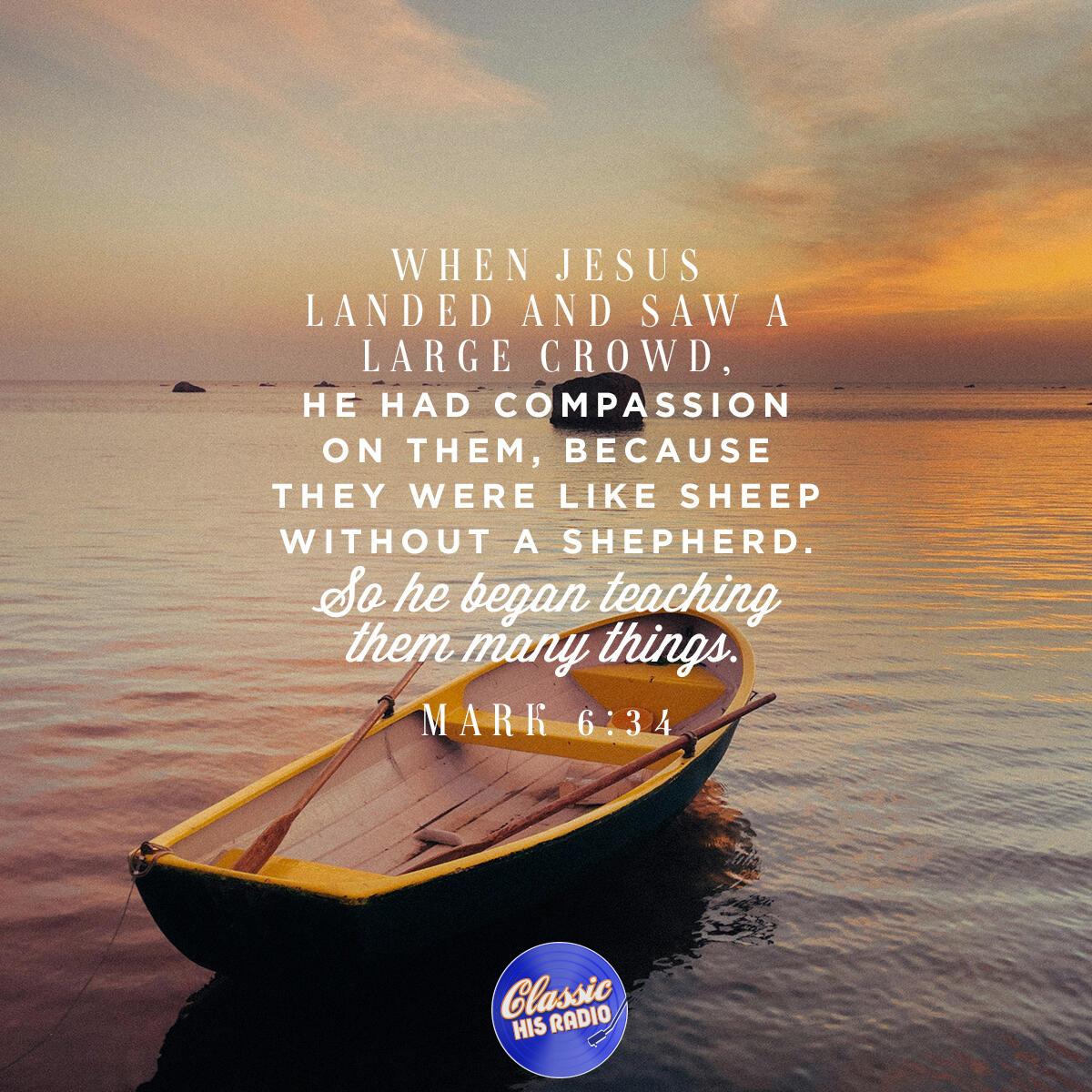 Mark 6:34 - Verse of the Day