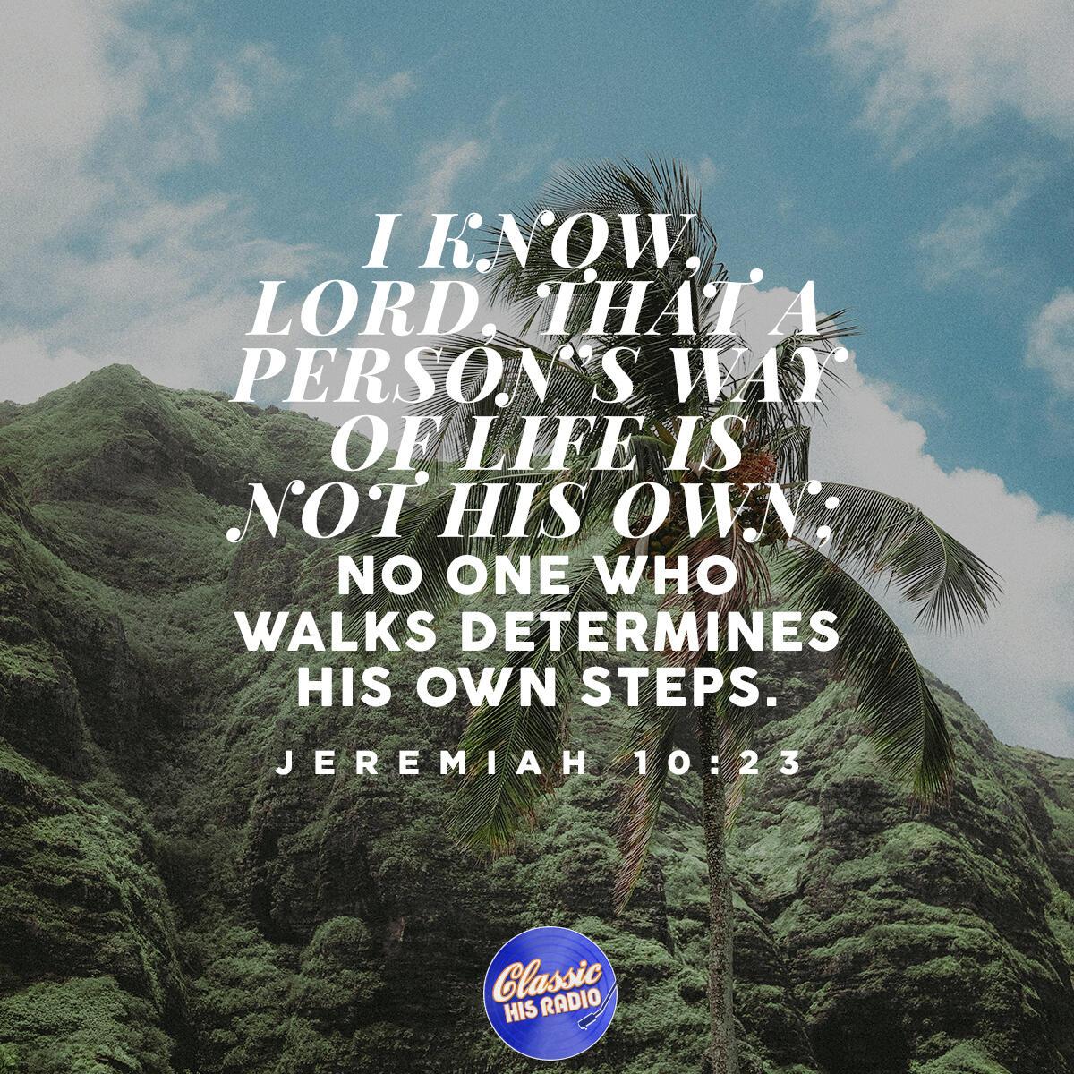 Jeremiah 10:23 - Verse of the Day