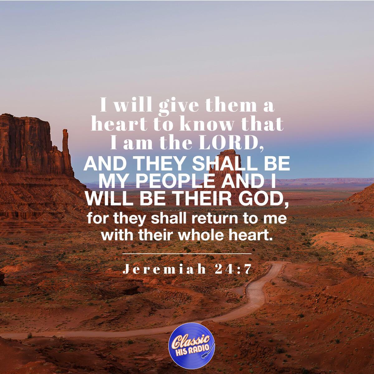 Jeremiah 24:7 - Verse of the Day
