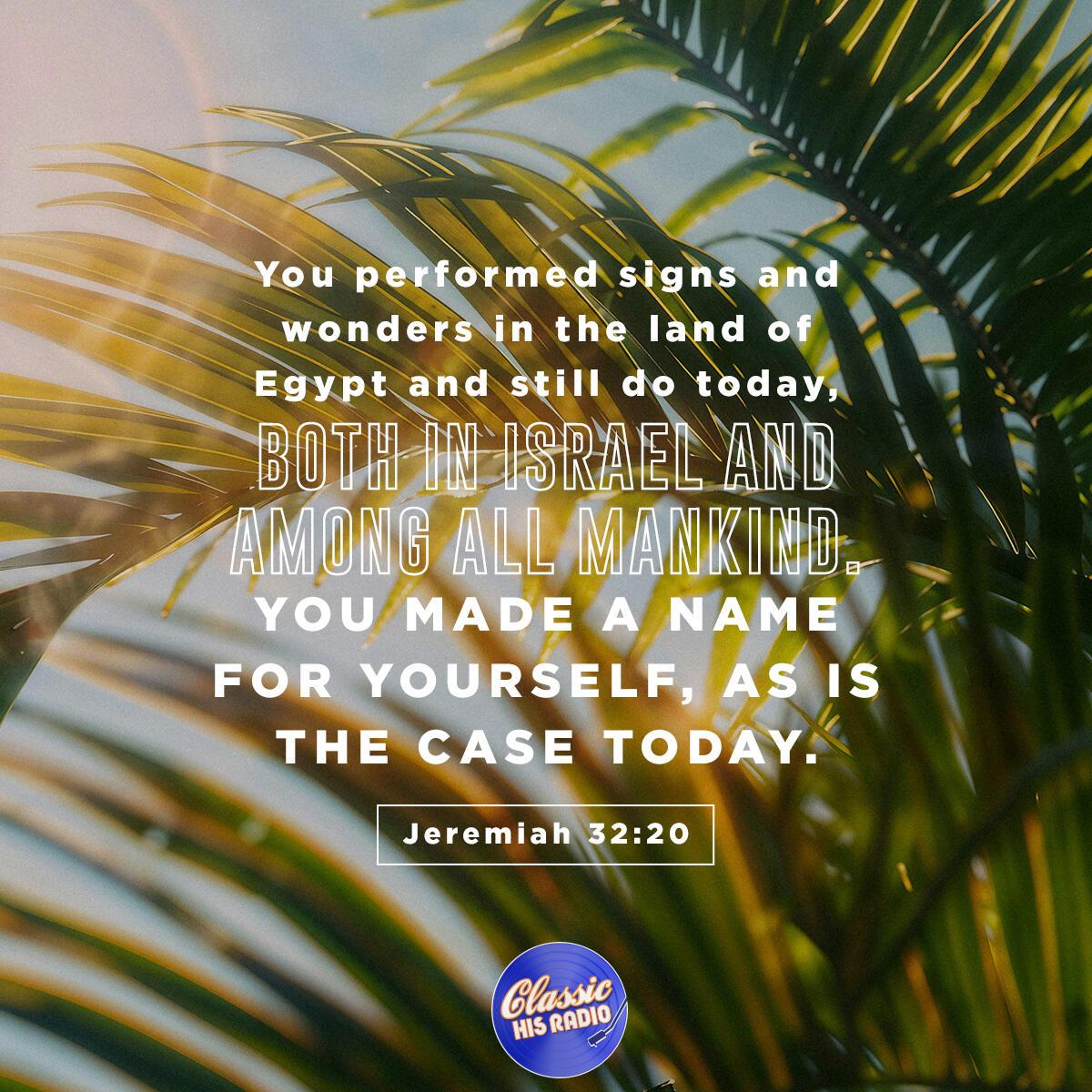 Jeremiah 32:20 - Verse of the Day