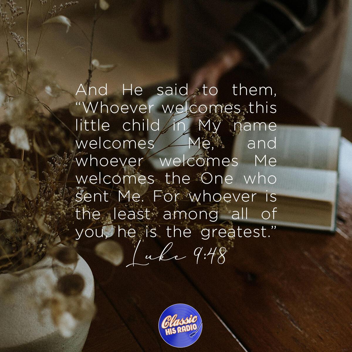 Luke 9:48 - Verse of the Day